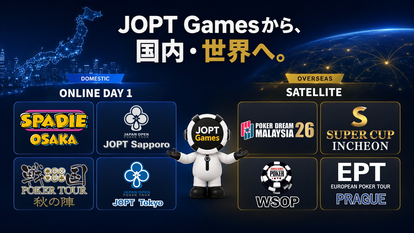 JOPT Gamesから挑戦できる国内・海外トーナメント